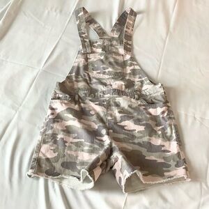 Girls Camouflage Overalls